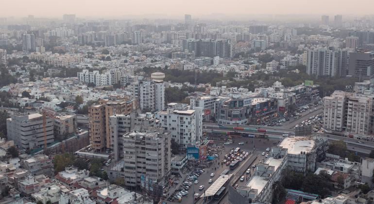 Ahmedabad, in western India, is the largest city in the state of Gujarat.